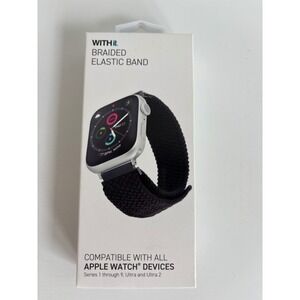 WITHit Braided Elastic Band for Apple Watch Series 1-9 Ultra, Adjustable, New
